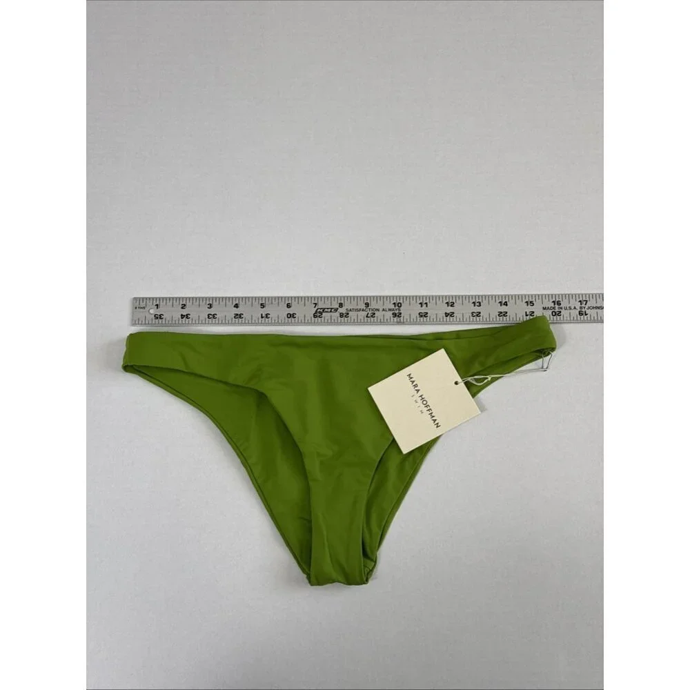 Mara Hoffman Women's L KAY‎ CICORIA Green Bikini Swim Bottom NWT UPF 50+